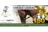 Ch&egrave;que cadeau d'une valeur de 150&euro;