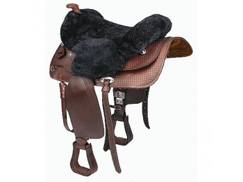 Dessus de selle western C.S.O. mouton v&eacute;ritable EKKIA