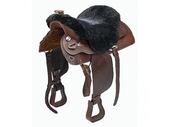 Dessus de selle western C.S.O. mouton véritable EKKIA