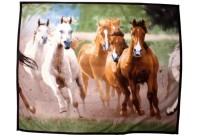 Plaid polaire imprim&eacute; -Chevaux- HKM
