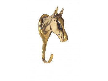 Porte bridon -t&ecirc;te de cheval- en laiton HKM