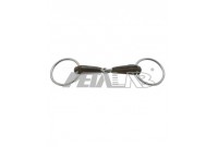 MORS 2 ANNEAUX INOX CANON CREUX GAINE DE CUIR METALAB