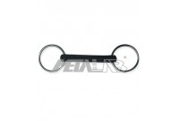 MORS DE BRIDE INOX CANON DROIT EN CAOUTCHOUC SOUPLE METALAB   