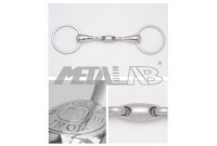 MORS 2 ANNEAUX INOX DOUBLE BRISURE LIEN OVAL ARTISAN 