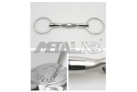 MORS 2 ANNEAUX INOX DOUBLE BRISURE  LIEN OVAL ARTISAN 