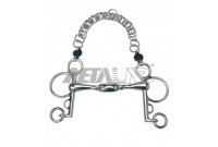 MORS PELHAM INOX DOUBLE BRISURE LIEN OVAL METALAB