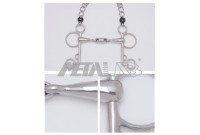 MORS PELHAM INOX DOUBLE BRISURE CANON PLEIN BRANCHES COULISSANTES METALAB