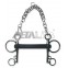  MORS PELHAM INOX CANON DROIT CAOUTCHOUC RIGIDE METALAB