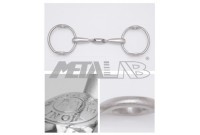 MORS RELEVEUR ARTISAN INOX DOUBLE BRISURE LIEN OVAL CANON CREUX METALAB
