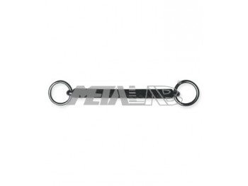 MORS DE BRIDE DROIT EN INOX GAINE CUIR ANNEAUX 2.5CM METALAB