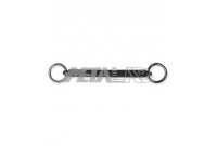 MORS DE BRIDE DROIT EN INOX GAINE CUIR ANNEAUX 2.5CM METALAB