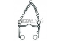 MORS DE BRIDE INOX CANON PLEIN PASSAGE DE LANGUE BAS METALAB