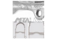 MORT DE BRIDE SPARKLING INOX CANON PLEIN PASSAGE DE LANGUE BAS AVEC DIAMANTS SYNTHETIQUES. METALAB