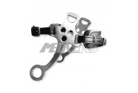HAKAMORE EN ACIER CHROME MUSEROLLE EN CUIR METALAB