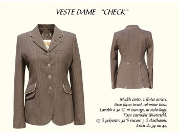 VESTE DE CONCOURS DAME CHECK KOMUTEKIR