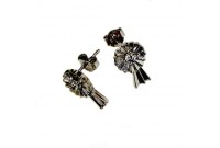 BOUCLES D OREILLES  ROSETTE NON PENDANTES 