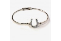 BRACELET ARGENT AVEC UN FER A CHEVAL 