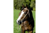 BRIDON WESTERN AVEC DECORATION EN PEAU HKM