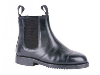 Boots en cuir avec insert &eacute;lastique HKM
